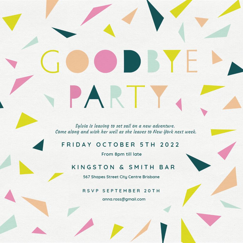 Goodbye Party - Retirement & Farewell Party Invitation Template (Free